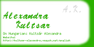 alexandra kultsar business card