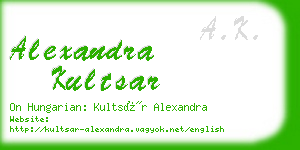 alexandra kultsar business card